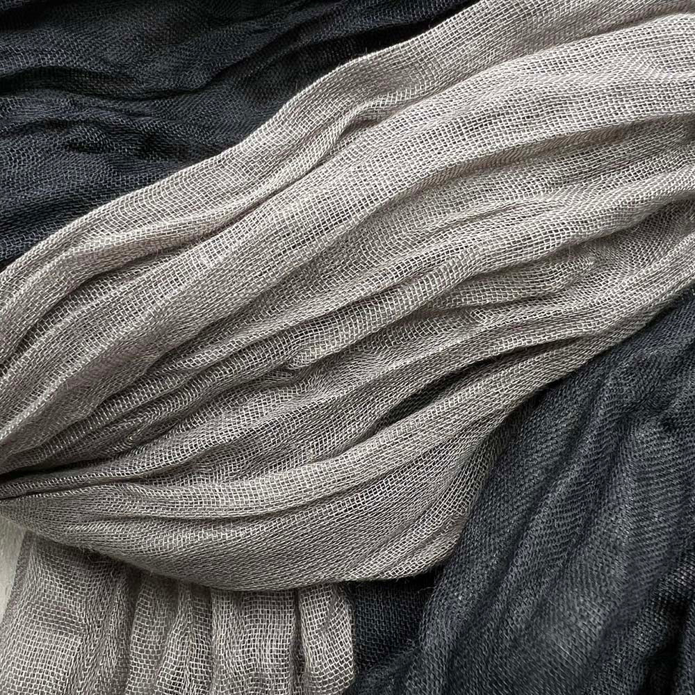 2pcs Textured Casual Scarf ,Khaki Black Crinkle Scarf ,vacation,daily Life,evening Party,Office Appropriate Subtlety For Women Men,for Casual Outfits